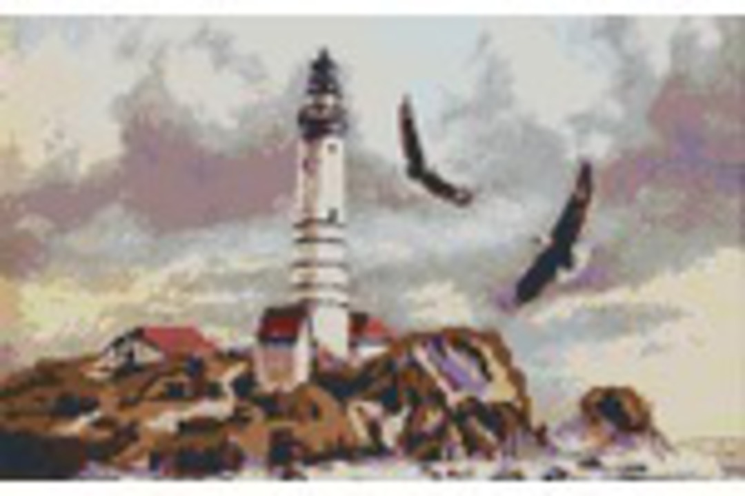 Lighthouse Eight [8] Baseplate PixelHobby Mini-mosaic Art Kit image 0